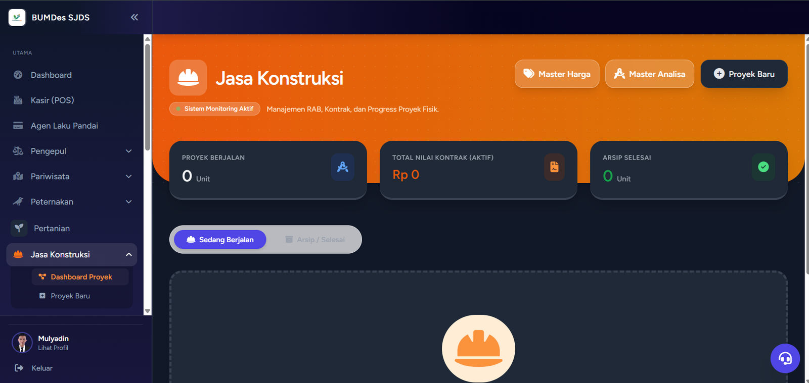 📘 BUKU PANDUAN: MODUL JASA KONSTRUKSI